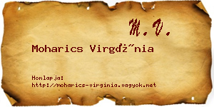 Moharics Virgínia névjegykártya